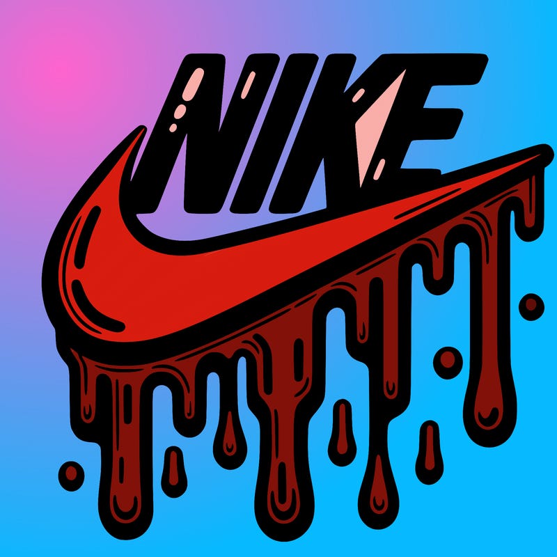 dripping nike logo
