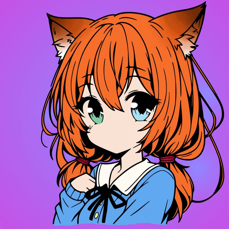 anime girl with cat ears