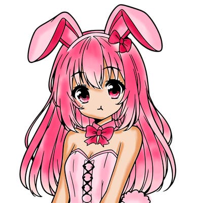anime girl in bunny costume