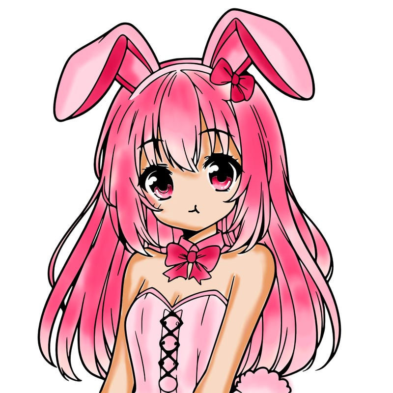 anime girl in bunny costume