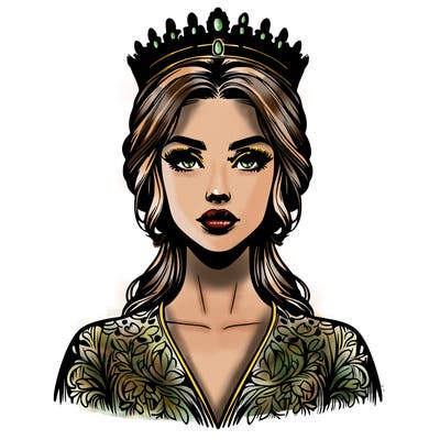 realistic beautiful queen