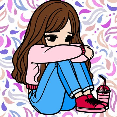 a girl  after a breakup