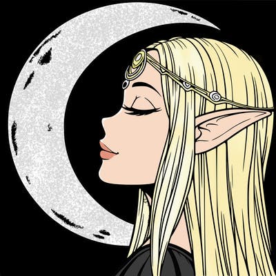 a realistic moon elf