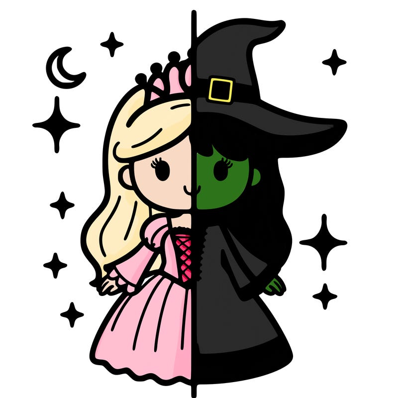 split princess and witch
