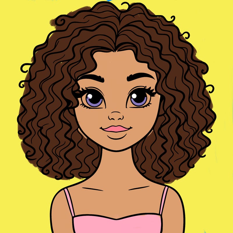 woman with curly hair