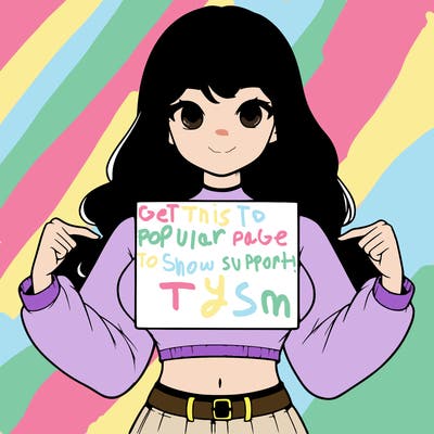 girl holding a blank sign in a long sleeve crop top