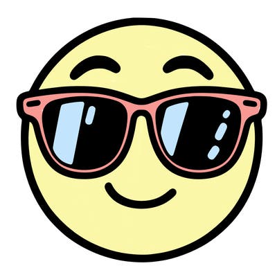 emoji with sunglasses