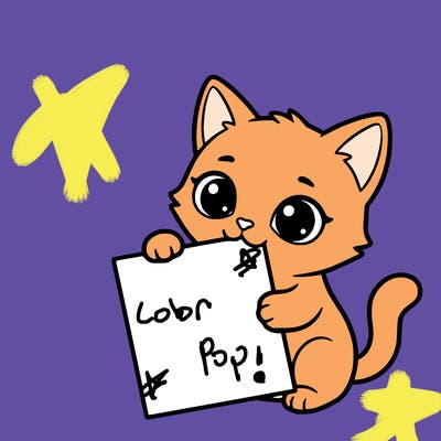 a small cat with a blank sheet of paper in its hand. the cat is sooooooo cute!