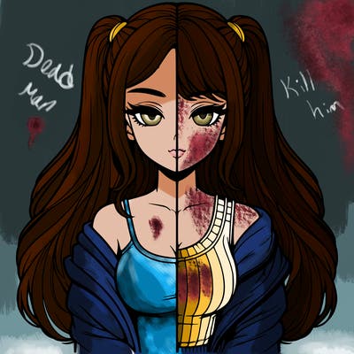 realistic girl split