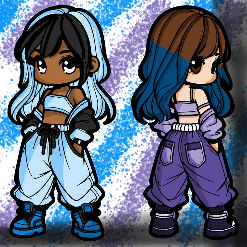 girl in crop top and baggy pants