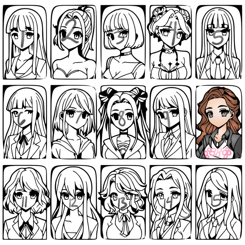 girls that look diffrent anime