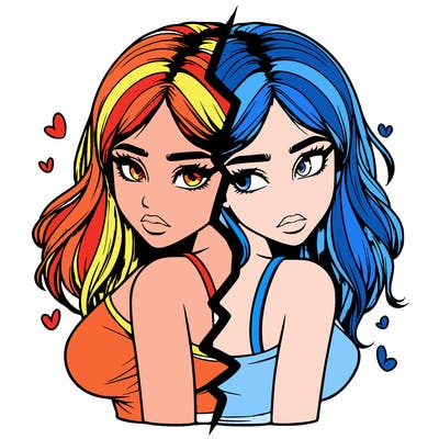 realistic girl split