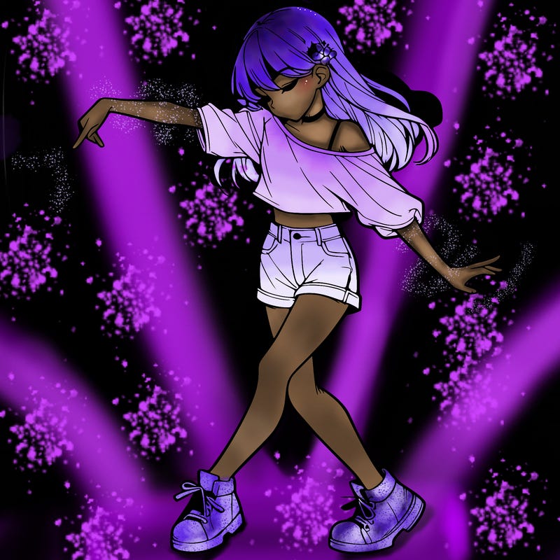 realistic girl danceing