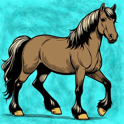 realistic horse