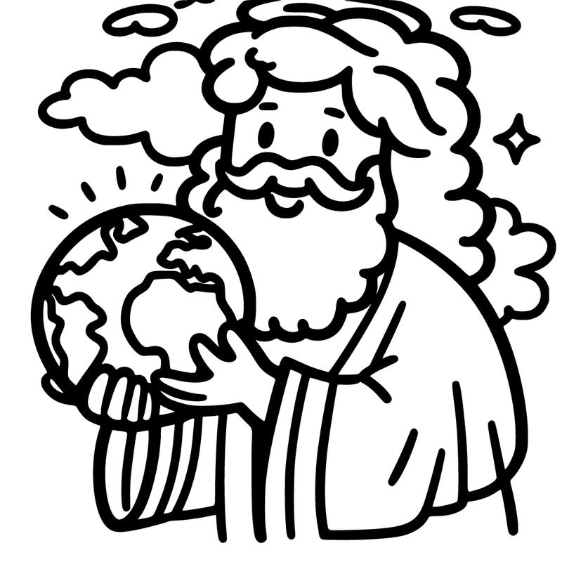 god holding the earth