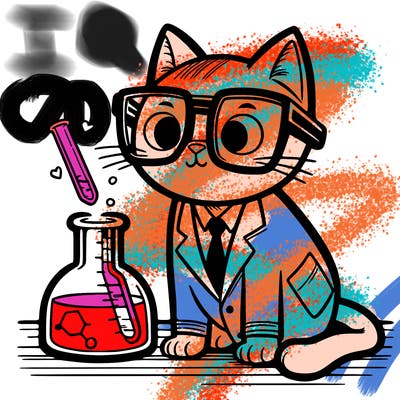 scientist cat