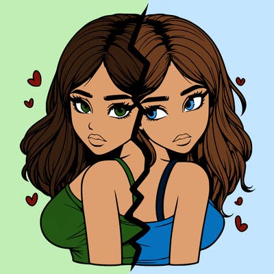 realistic girl split