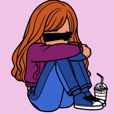 a girl  after a breakup