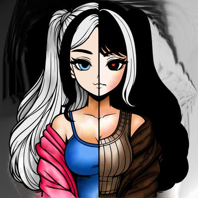 realistic girl split