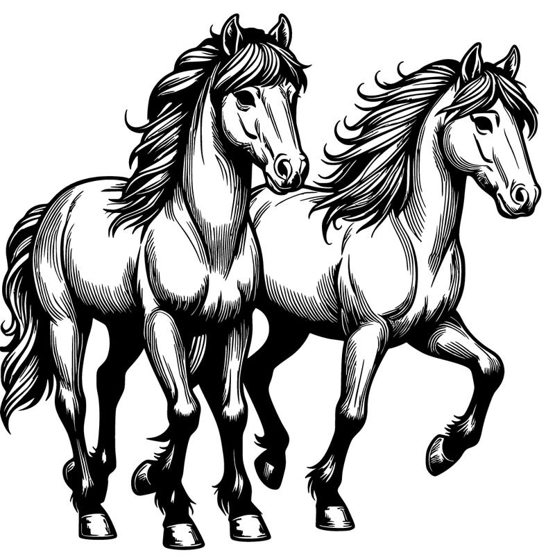 realistic horses