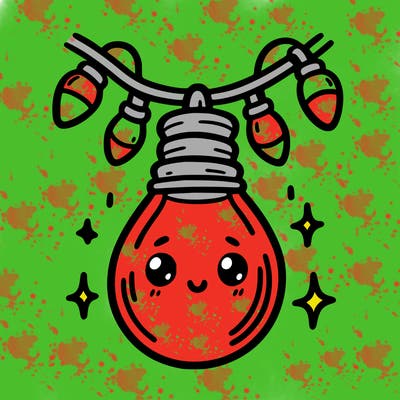 small bulb of a garland