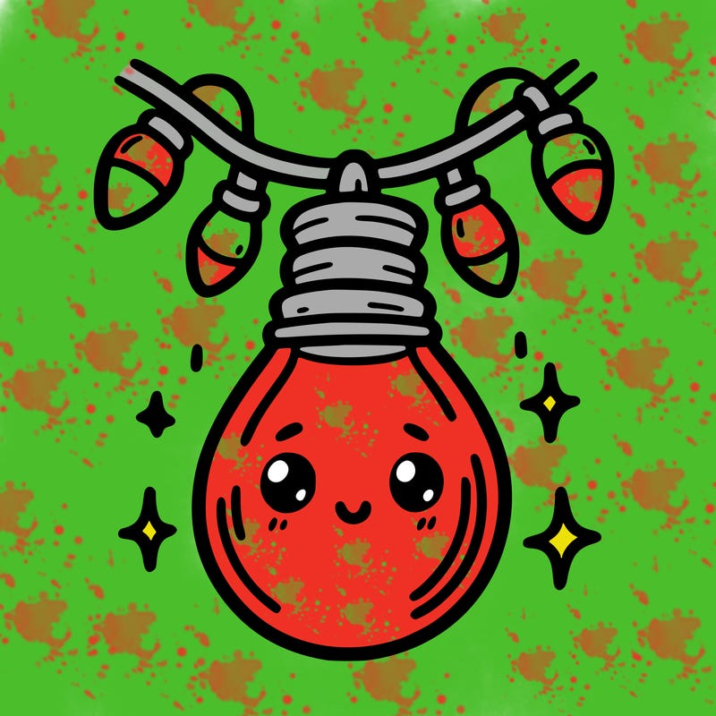 small bulb of a garland