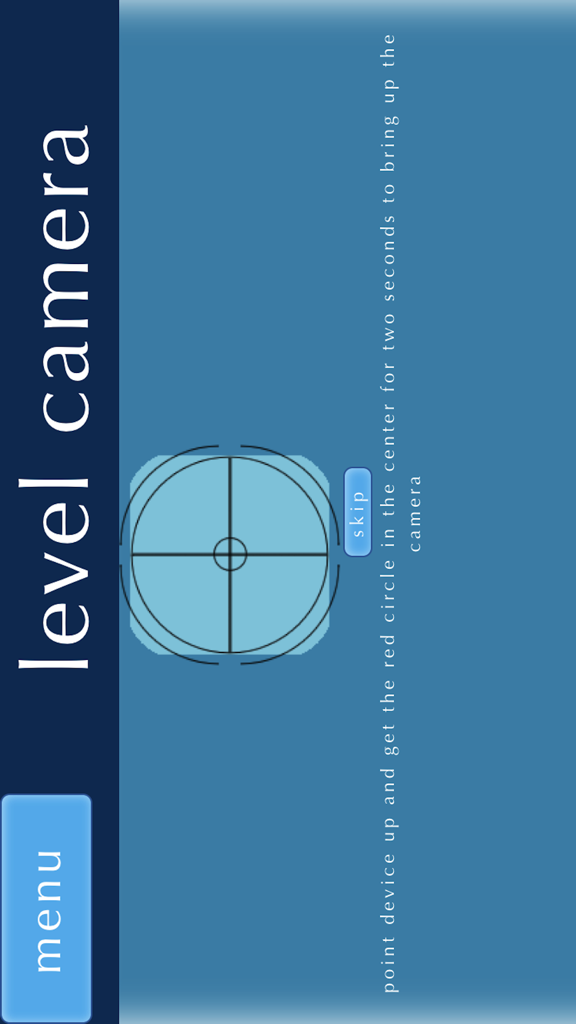 CanopyApp - CanopyApp level camera interface with crosshair for accurate forestry measurements