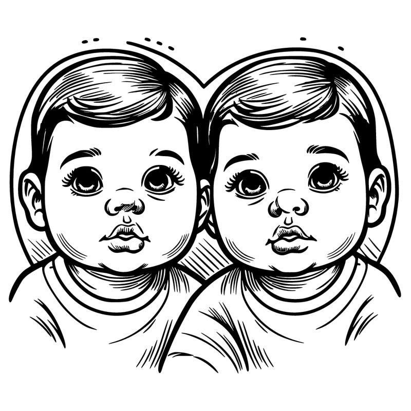 realistic twin babies