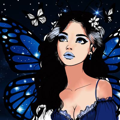 butterfly fairy realistic girl
