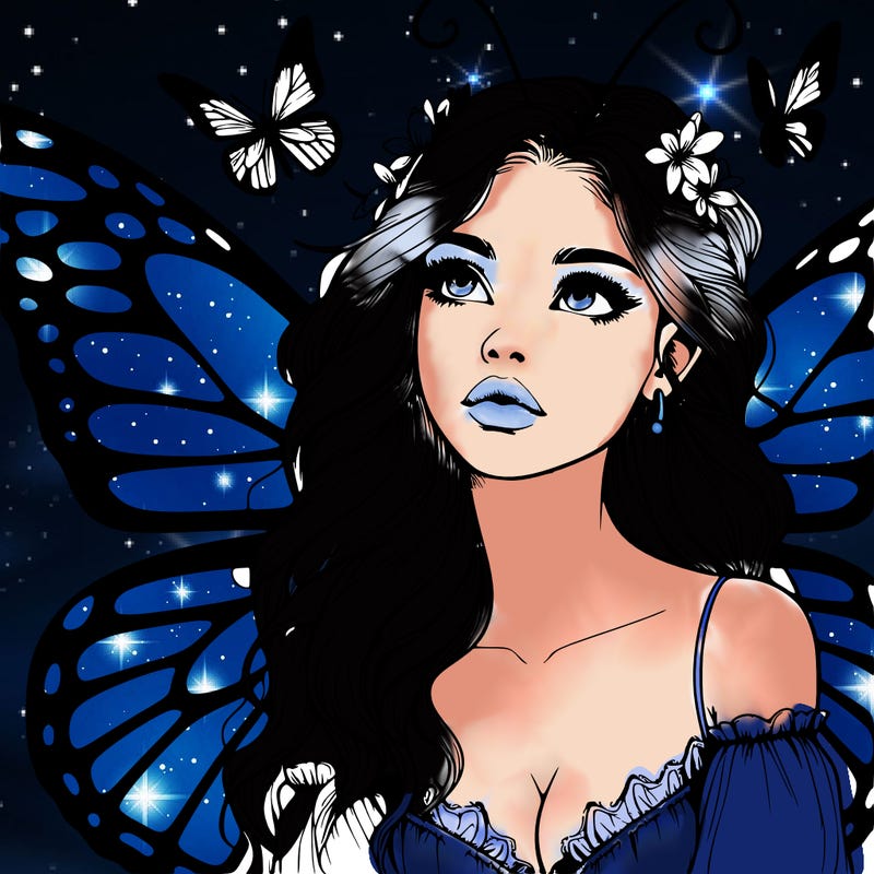 butterfly fairy realistic girl