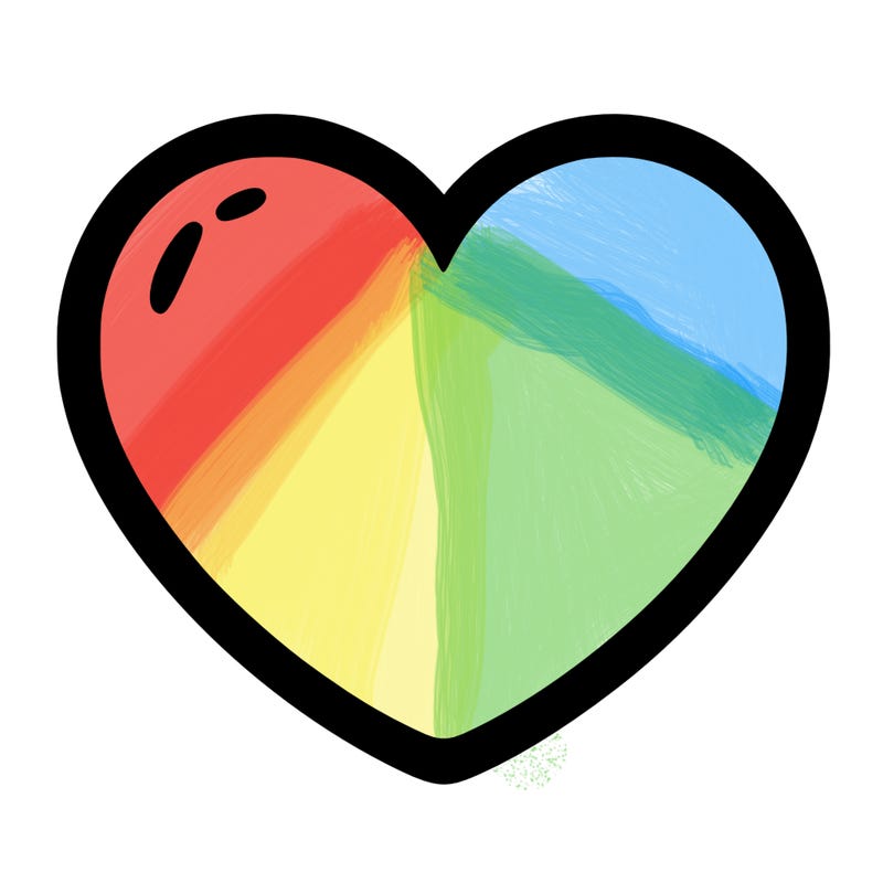 a blank heart