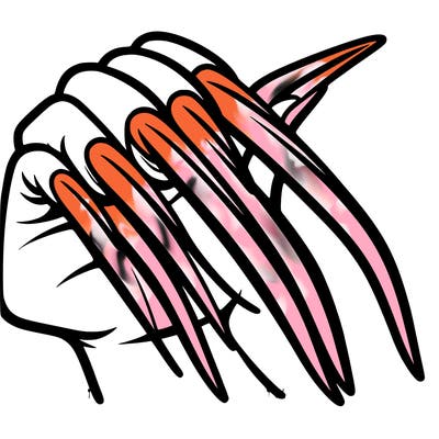extremely long nails