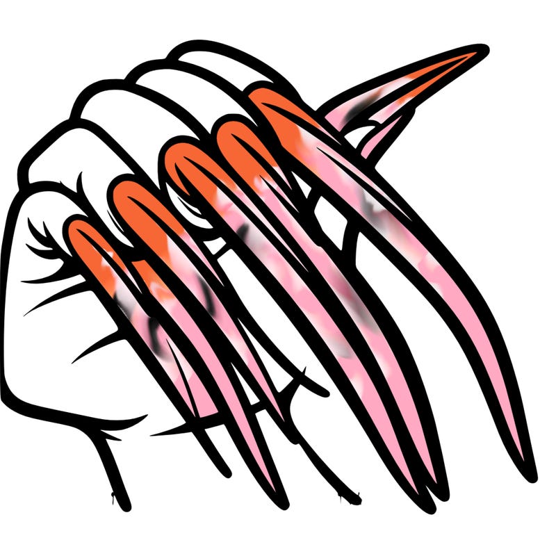 extremely long nails