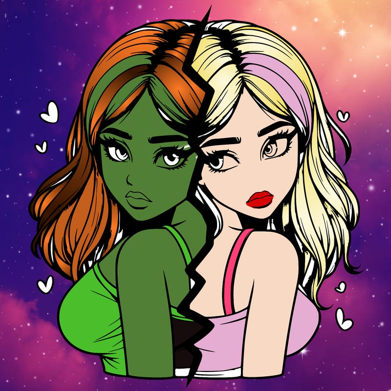 realistic girl split