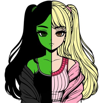 realistic girl split