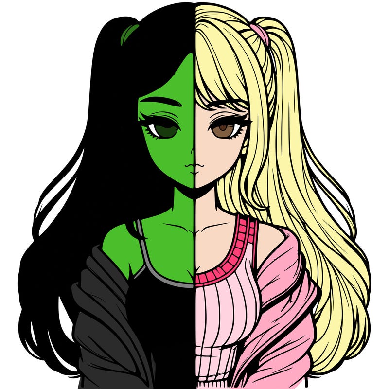 realistic girl split