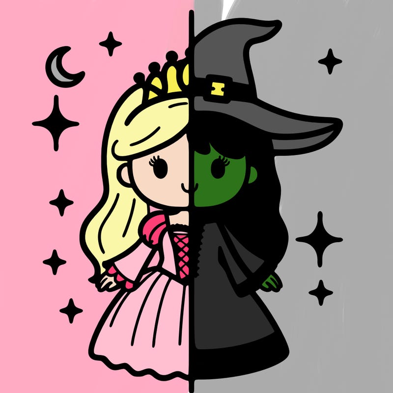 split princess and witch