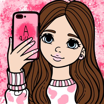 girl with phone teen