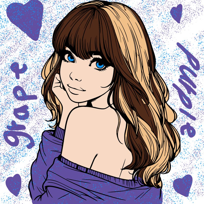 realistic girl with bangs looking over her shoulder