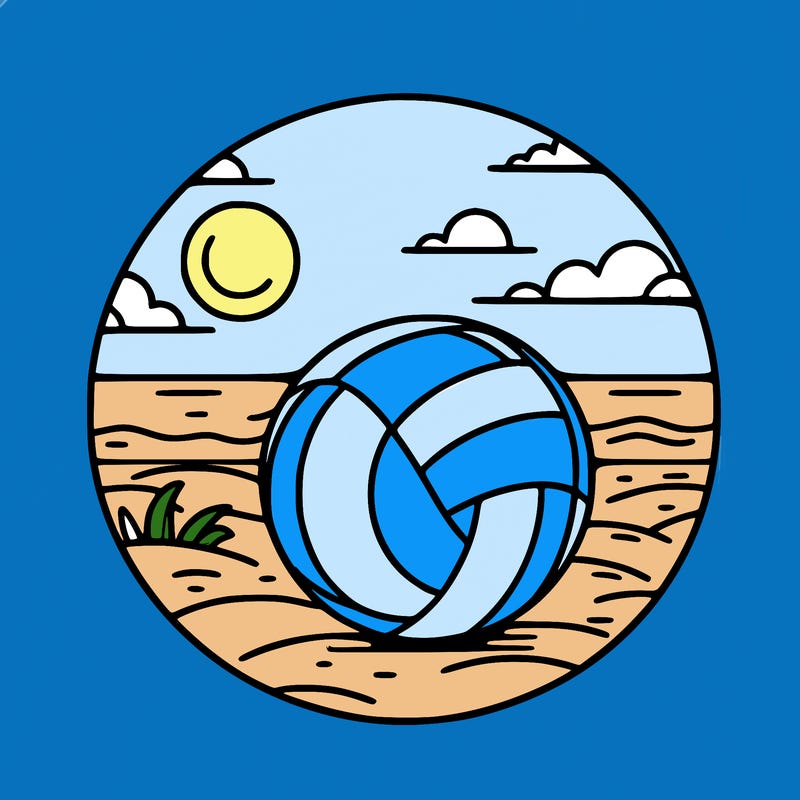 volleyball on a beach