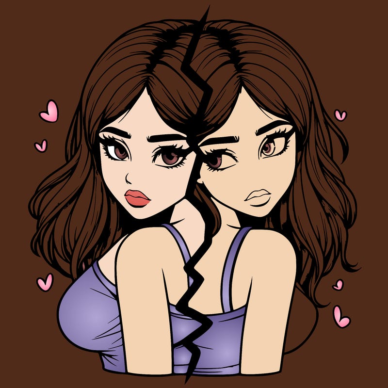 realistic girl split