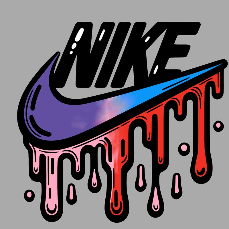 dripping nike logo