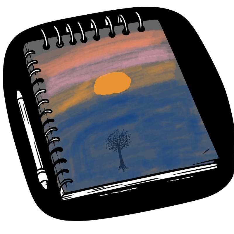 a blank sketch pad
