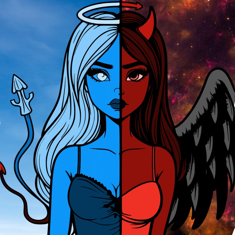 devil vs angel realistic girl