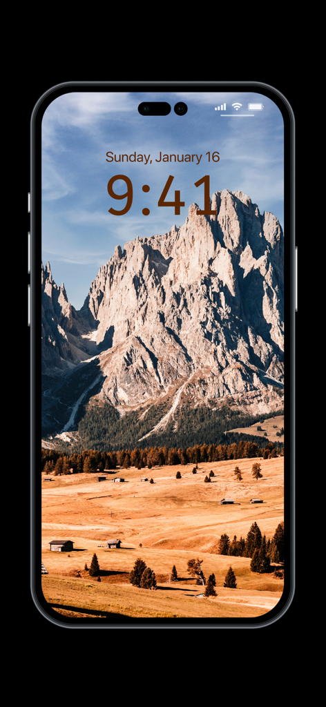 Depth Wallpaper & Live Effect - iPhone lock screen with depth effect mountain wallpaper