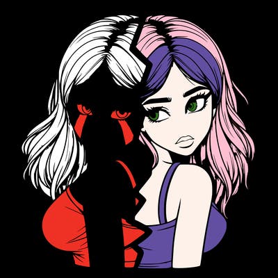 realistic girl split