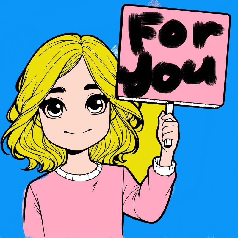 realistic girl holding up a sign