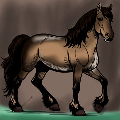 realistic horse