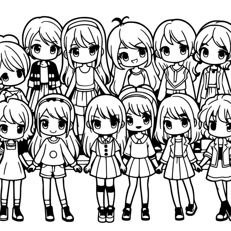 a group of 12 girls