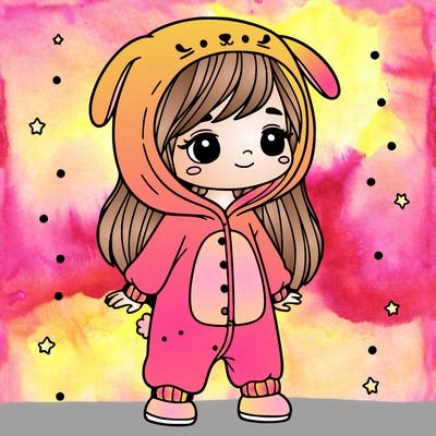 girl in onesie